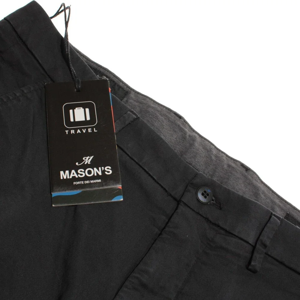 Mason's NWT Chinos / Casual Pants Size 50 (US 34) Slim Fit Torino Travel in Blue